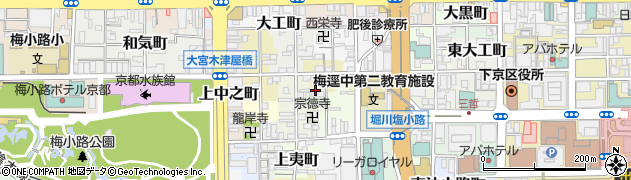 京都府京都市下京区伊勢松町周辺の地図