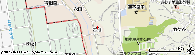 愛知県東海市養父町古池周辺の地図