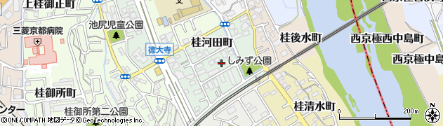 京都府京都市西京区桂河田町周辺の地図
