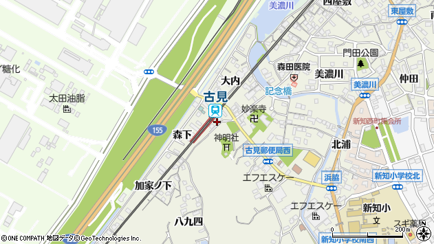 〒478-0017 愛知県知多市新知の地図