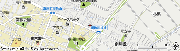 愛知県安城市浜屋町（新切屋敷）周辺の地図