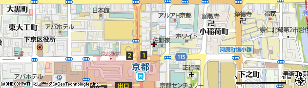 酒と魚とオトコマエ食堂 京都駅前店周辺の地図