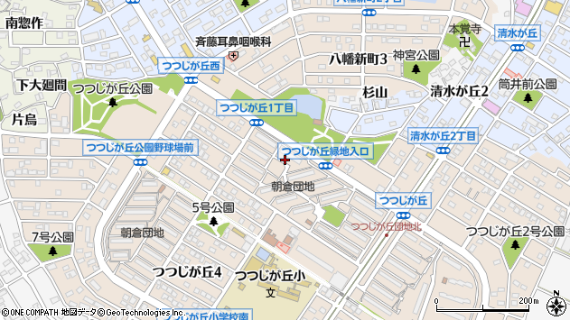 〒478-0054 愛知県知多市つつじが丘の地図