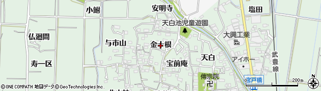 愛知県東浦町（知多郡）緒川（金十根）周辺の地図