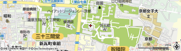 京都府京都市東山区東瓦町周辺の地図