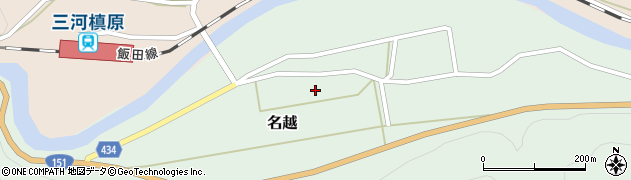 愛知県新城市名越（広貝津）周辺の地図