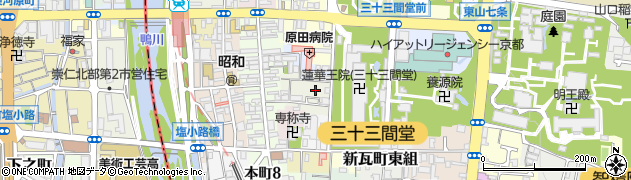 京都府京都市東山区辰巳町周辺の地図