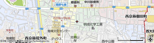 京都府京都市右京区西京極前田町周辺の地図