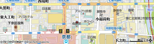アパヴィラホテル京都駅前周辺の地図