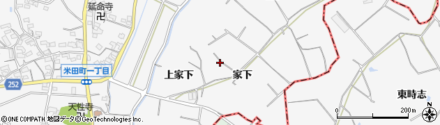 愛知県大府市吉田町（家下）周辺の地図