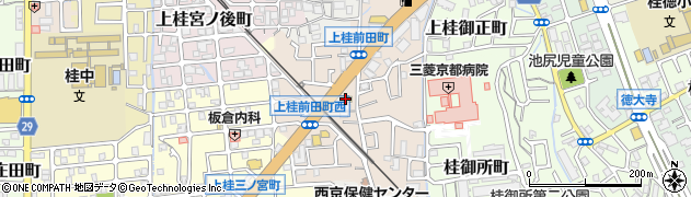 セブンイレブン京都上桂前田町店周辺の地図