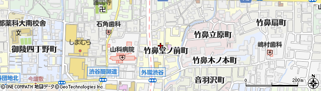 京都府京都市山科区竹鼻堂ノ前町11周辺の地図