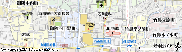 京都府京都市山科区竹鼻西ノ口町周辺の地図
