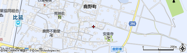 兵庫県西脇市鹿野町周辺の地図