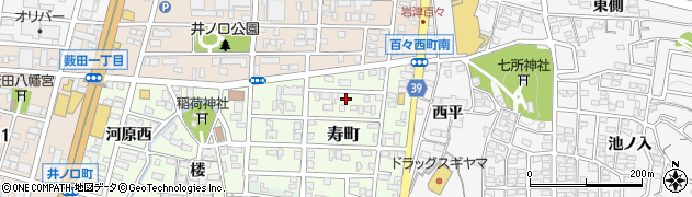 愛知県岡崎市寿町周辺の地図