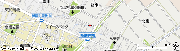愛知県安城市浜屋町（西新切）周辺の地図