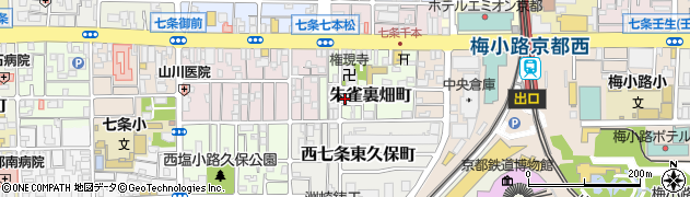 京都府京都市下京区朱雀裏畑町周辺の地図