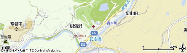 愛知県岡崎市滝町（根張沢）周辺の地図
