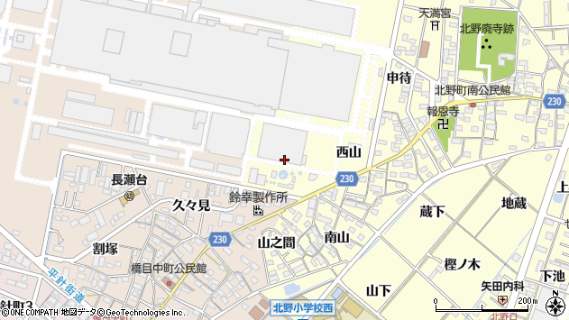 〒444-0951 愛知県岡崎市北野町の地図