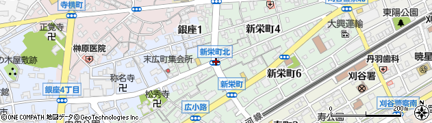 新栄町北周辺の地図