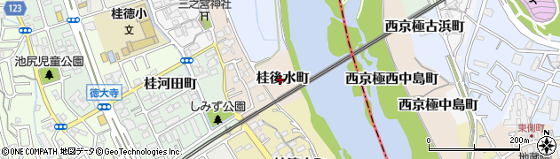 京都府京都市西京区桂後水町周辺の地図