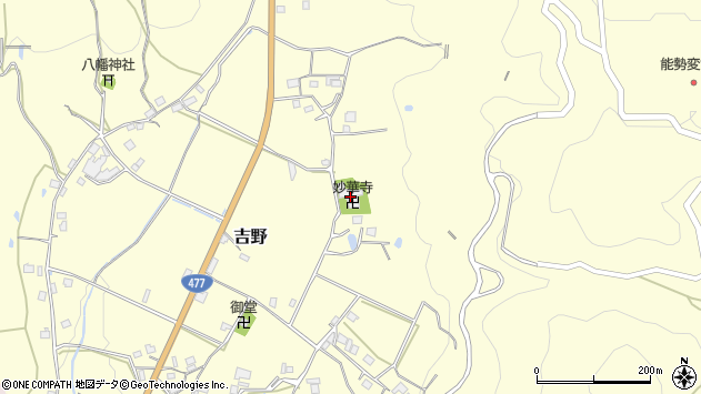 〒563-0111 大阪府豊能郡能勢町吉野の地図