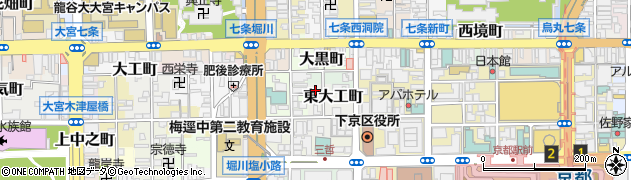 京都府京都市下京区東大工町265周辺の地図