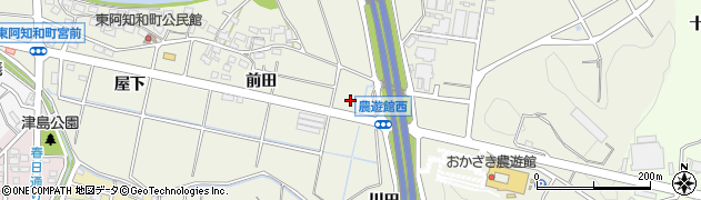 愛知県岡崎市東阿知和町（東河原）周辺の地図