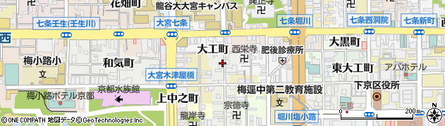 京都府京都市下京区樽屋町周辺の地図