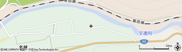 愛知県新城市名越（東貝津）周辺の地図