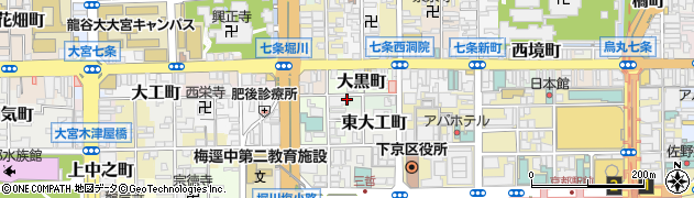 こころ京都中央　鍼　灸治療院周辺の地図