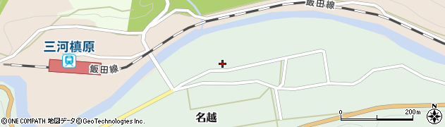 愛知県新城市名越（西貝津）周辺の地図