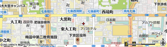 京都駅近さんてつパーキング周辺の地図