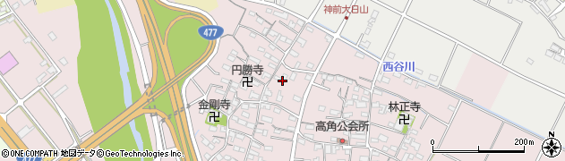 三重県四日市市高角町2908周辺の地図