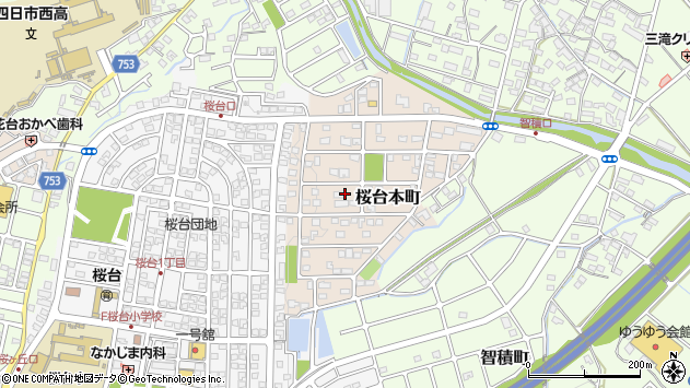 〒512-1213 三重県四日市市桜台本町の地図