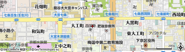 京都府京都市下京区下魚棚四丁目355周辺の地図
