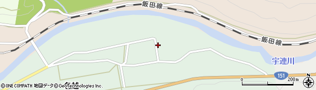 愛知県新城市名越小林周辺の地図