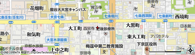 京都府京都市下京区下魚棚四丁目351周辺の地図