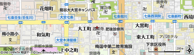 京都府京都市下京区下魚棚四丁目周辺の地図