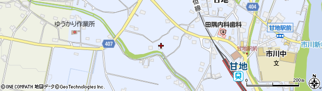 兵庫県神崎郡市川町甘地631周辺の地図
