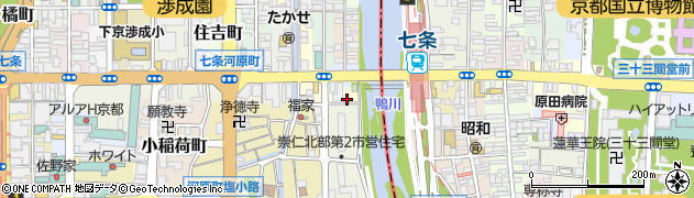 京都府京都市下京区若宮町周辺の地図