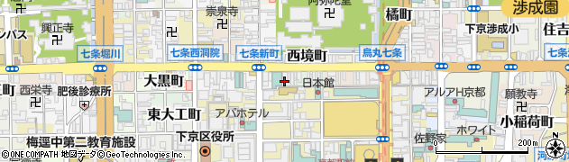 京都府京都市下京区西境町周辺の地図