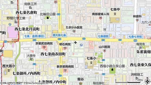 〒600-8877 京都府京都市下京区西七条南西野町の地図