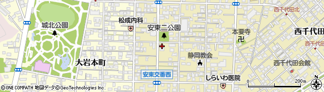 静岡安東郵便局周辺の地図
