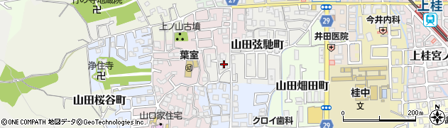 京都府京都市西京区山田弦馳町周辺の地図