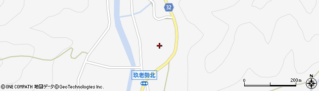 愛知県新城市玖老勢山下周辺の地図