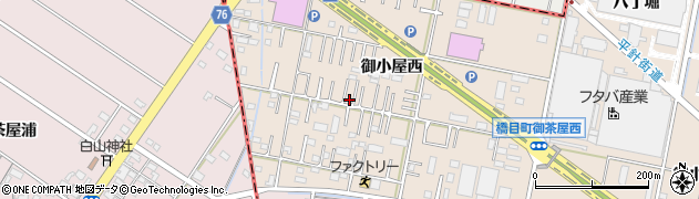 愛知県岡崎市橋目町（御小屋西）周辺の地図