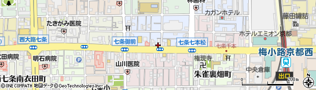 七栄鮨 七条店周辺の地図