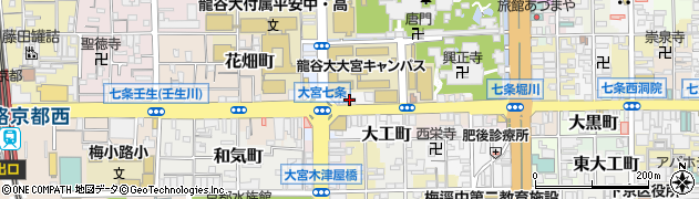 京都銀行七条支店周辺の地図