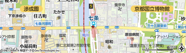 七条駅周辺の地図